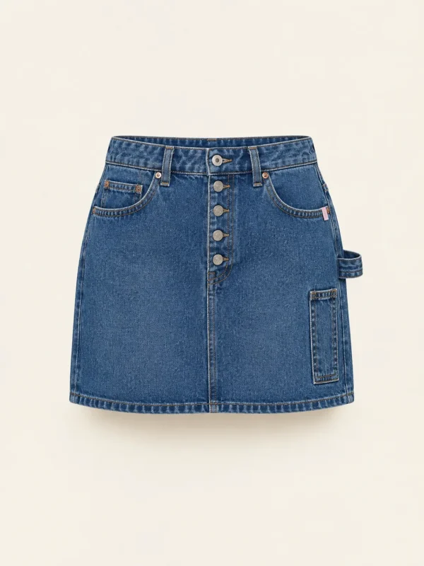 Carpenter Denim Mini in Indigo, front view