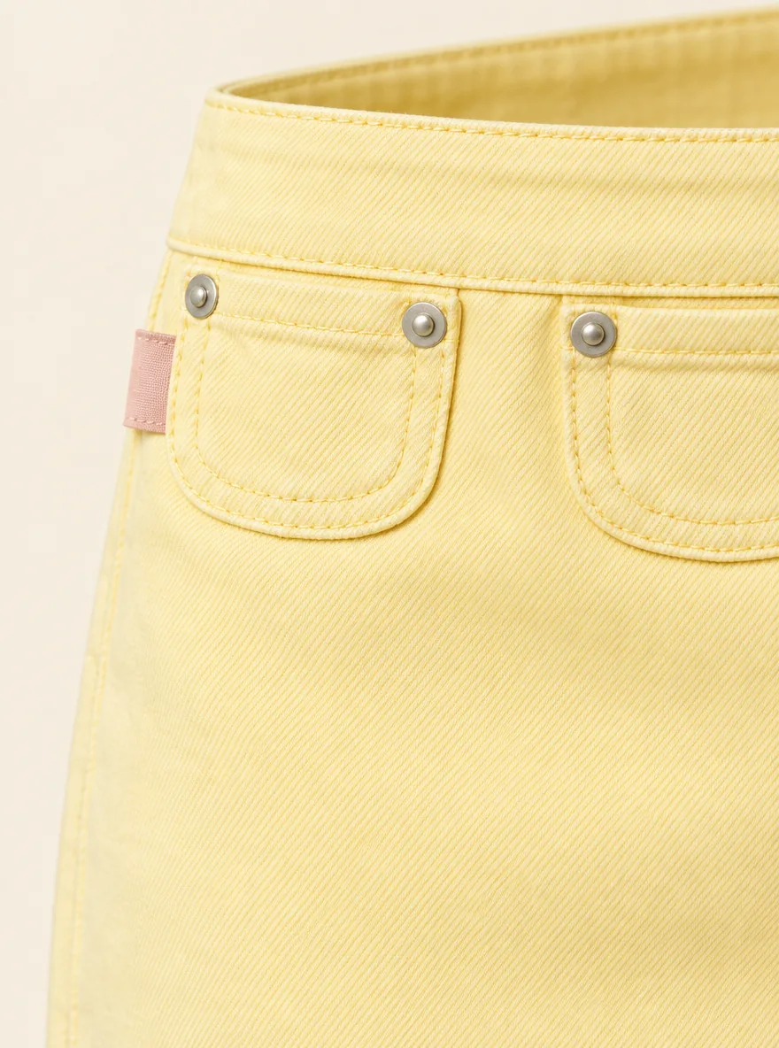 Coin Row Mini in Butter, close-up of pockets and hardware
