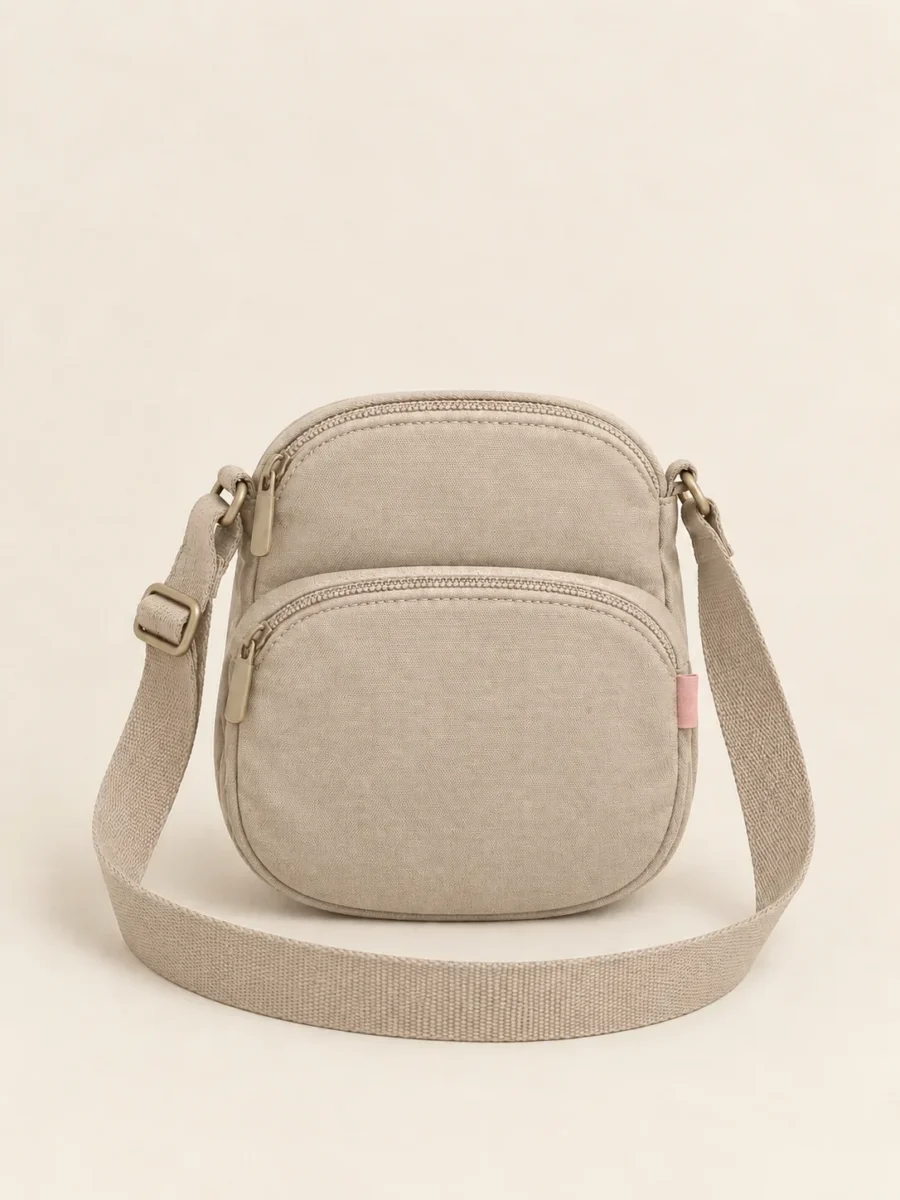 Double Deck Sling in Stone, front view