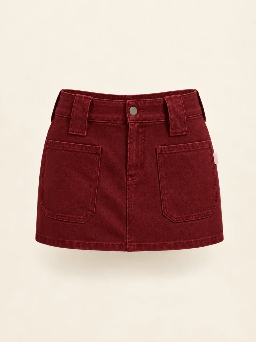 Low-Rise Loop Mini in Cherry, front view