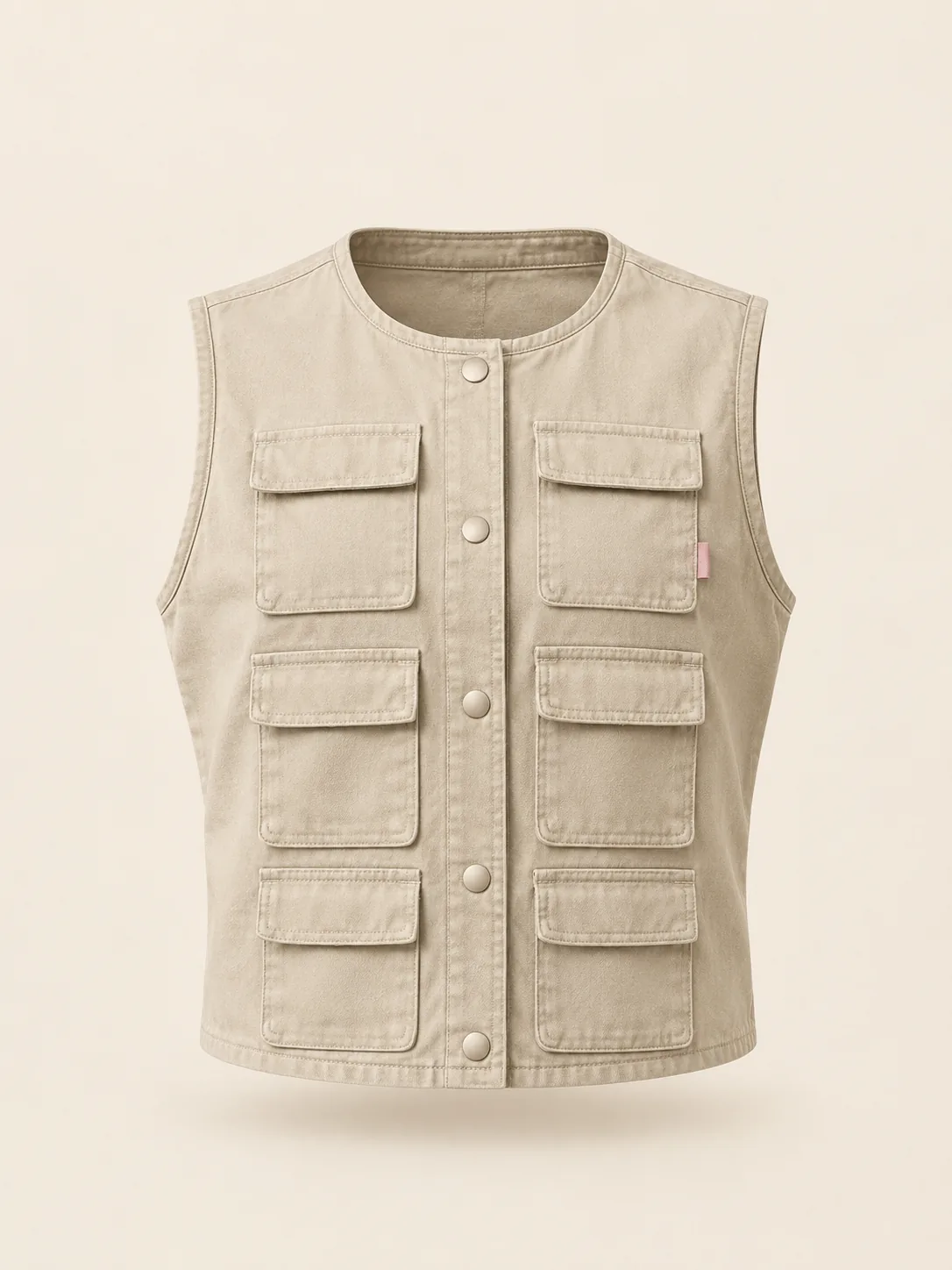 Mapmaker Grid Vest in Stone, front view