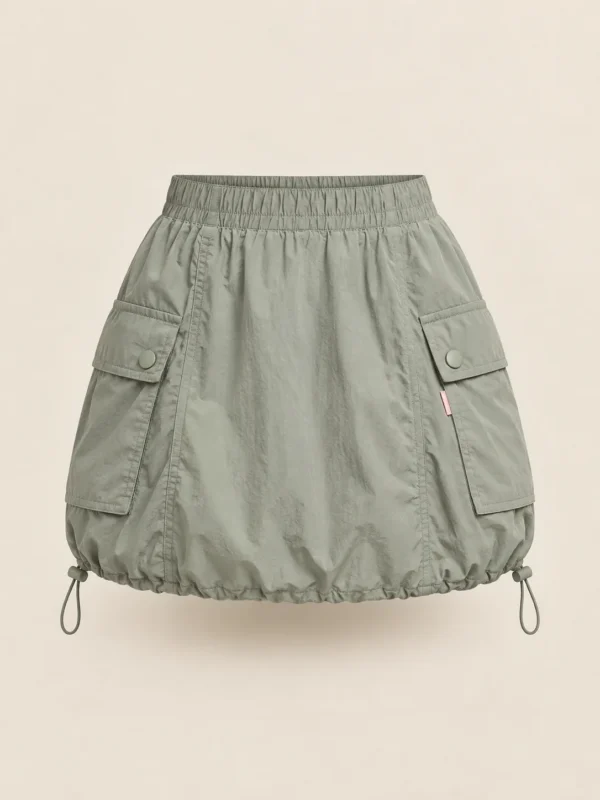 Toggle Hem Parachute Mini in Sage, front view