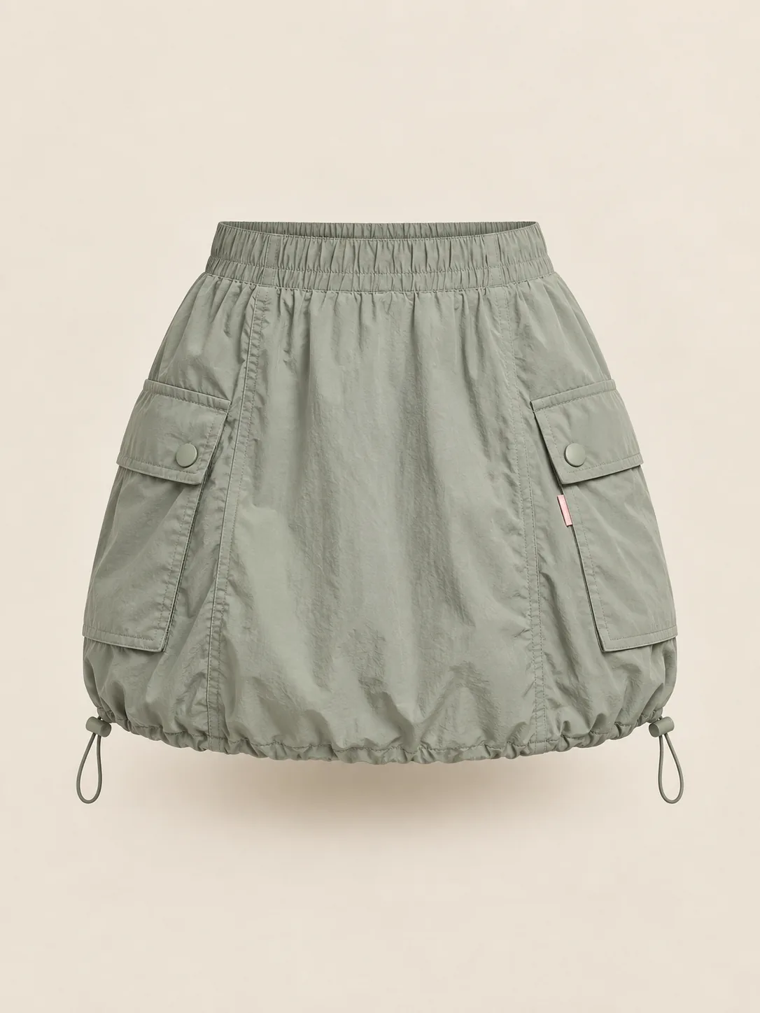 Toggle Hem Parachute Mini in Sage, front view