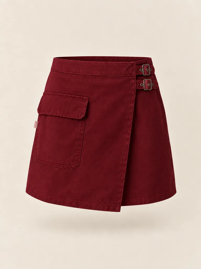 Wrap Buckle Mini in Cherry, front view