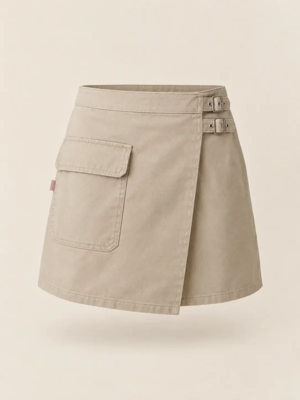 Wrap Buckle Mini in Stone, front view